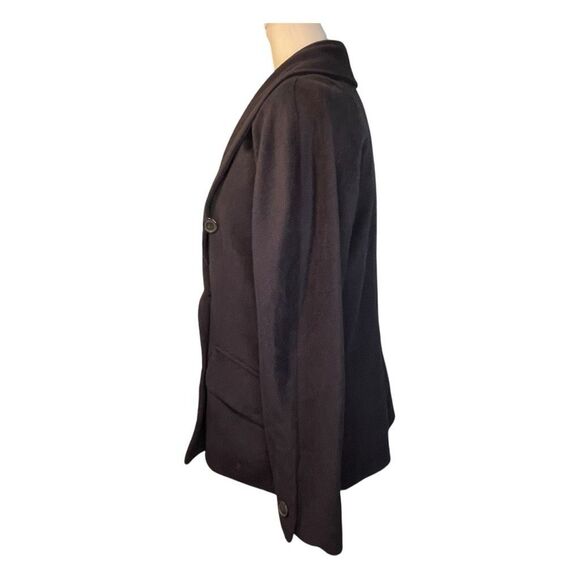 Vintage Cacharel Cashmere Wool Mix Pea Coat Navy Blue 40 / M - Picture 3 of 9